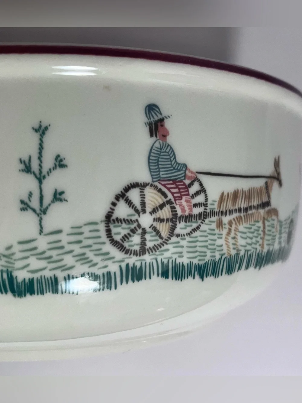 2 VILLEROY & BOCH American Sampler SOUP-CEREAL BOWLS / Vintage 1980s / RARE